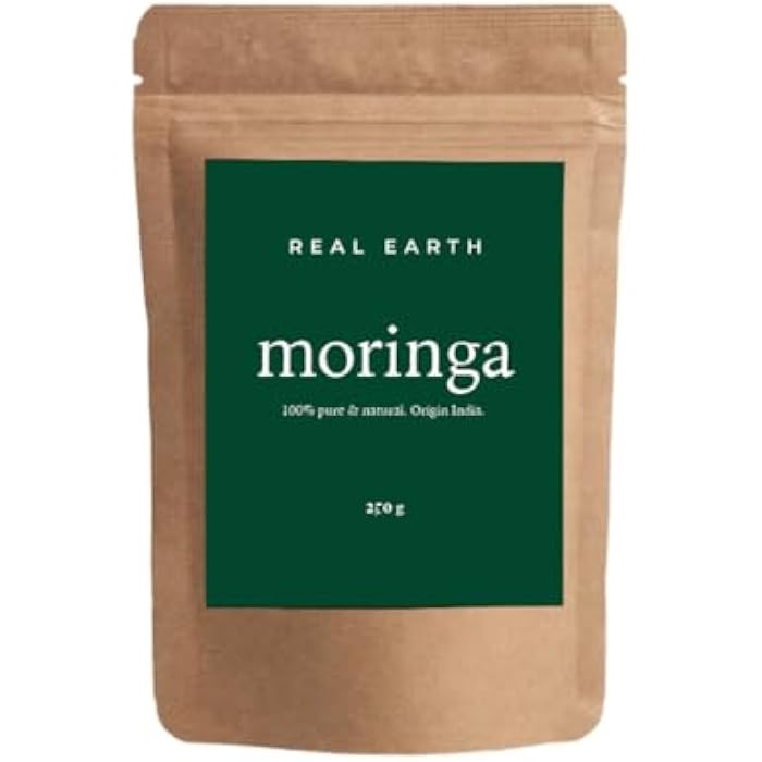 Real Earth Stories - Moringa powder 250g - 100% natural and organic - High protein source - Strong hair - Image 1